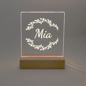 Personalised LED Night Light Desk Light Up Sign Bedroom Office Décor Various Designs Available