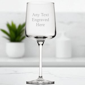 Personalised Engraved Iconic Red Wine Glass 11oz (32cl) Ideal For Birthday Wedding Anniversary Christmas Retirement Gift