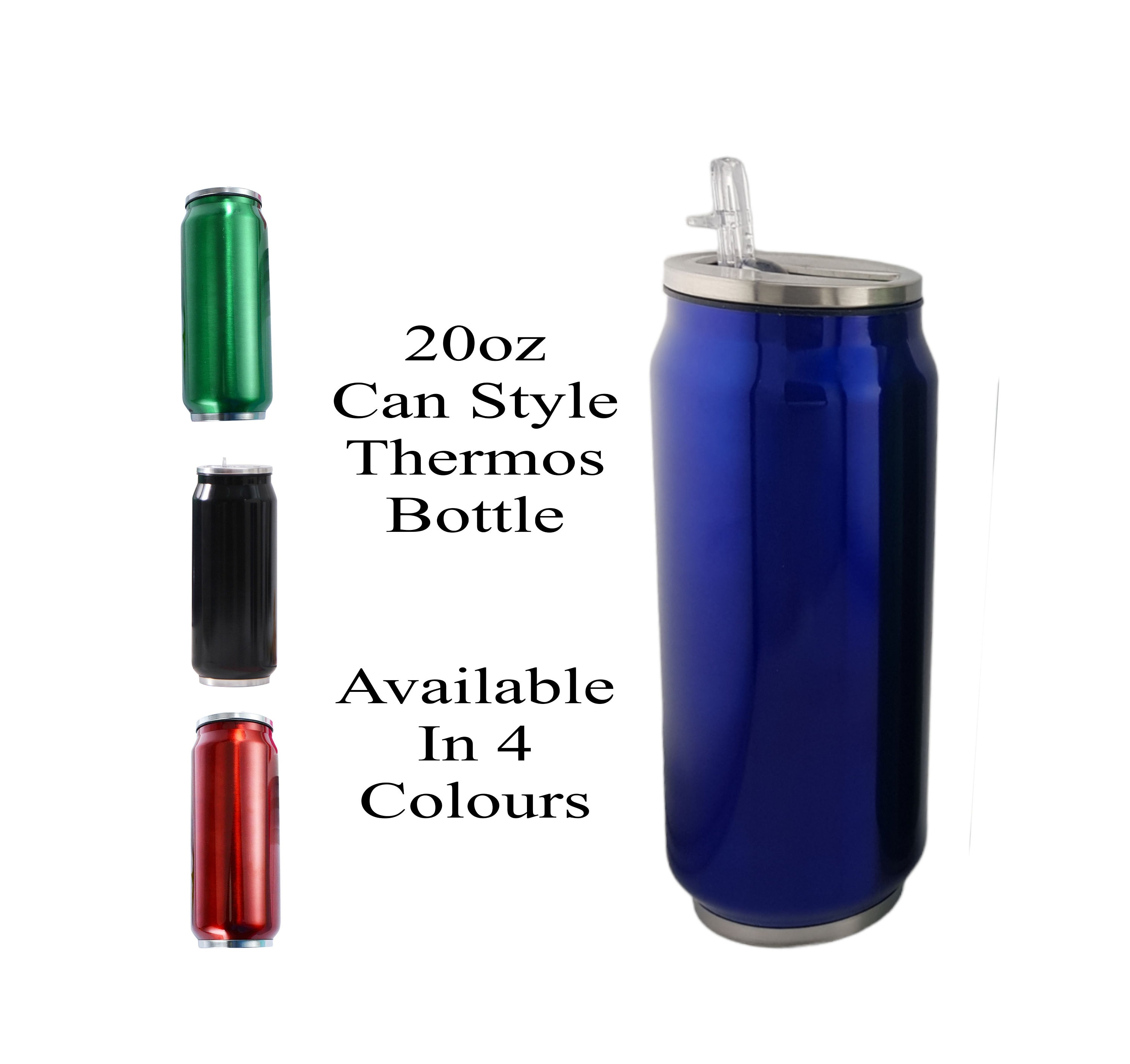 Personalised Engraved Any Message Double Wall Insulated Thermos Cup 500ml  17.5oz Hot Cold Coffee Tea 6 Colours Available 