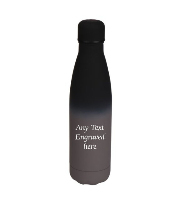 Personalised Black Gradient 500ml Thermos Insulated Water Bottle Like Chillys  Bottle 