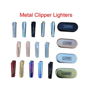 Personalised Metal Clipper Lighters In Metal Gift Tin Ideal For Birthday Him Her Wedding Christmas Gift Various Colours Available