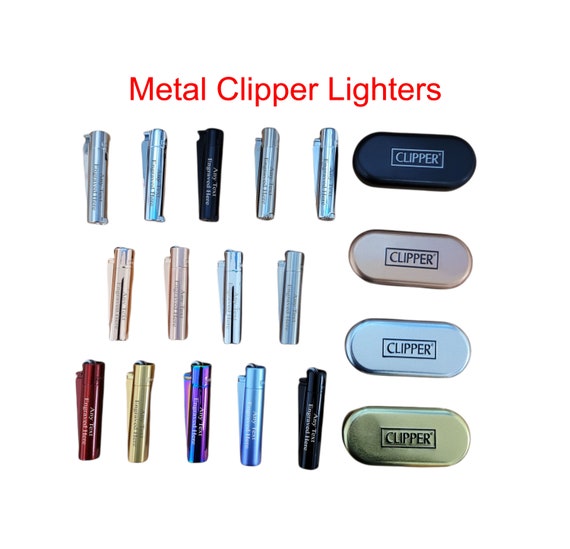 Personalised Metal Clipper Lighters In Metal Gift Tin Ideal For Birthday Him Her Wedding Christmas Gift Various Colours Available