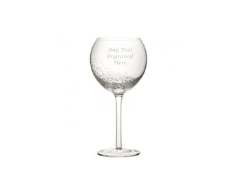 Personalised Large Gin Cocktail Glass With Bubbles 19.75oz (56cl)