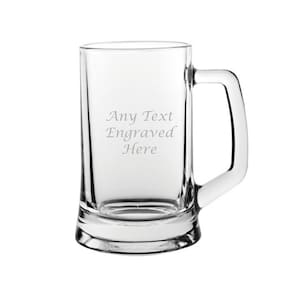 Personalised Glass Tankard Beer Mug 14oz (40cl)