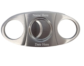 Personalised Engraved Cigar Cutter Gift for Him, Gift for Cigar Smoker, Wedding Day Gift, Best Man Gift, Groomsmen Gift