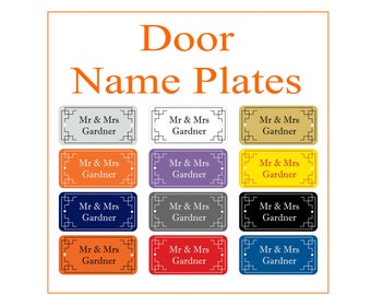 Personalised Engraved Door Name Plate Sign 100mm x 50mm Lots Of Colours Available DP2