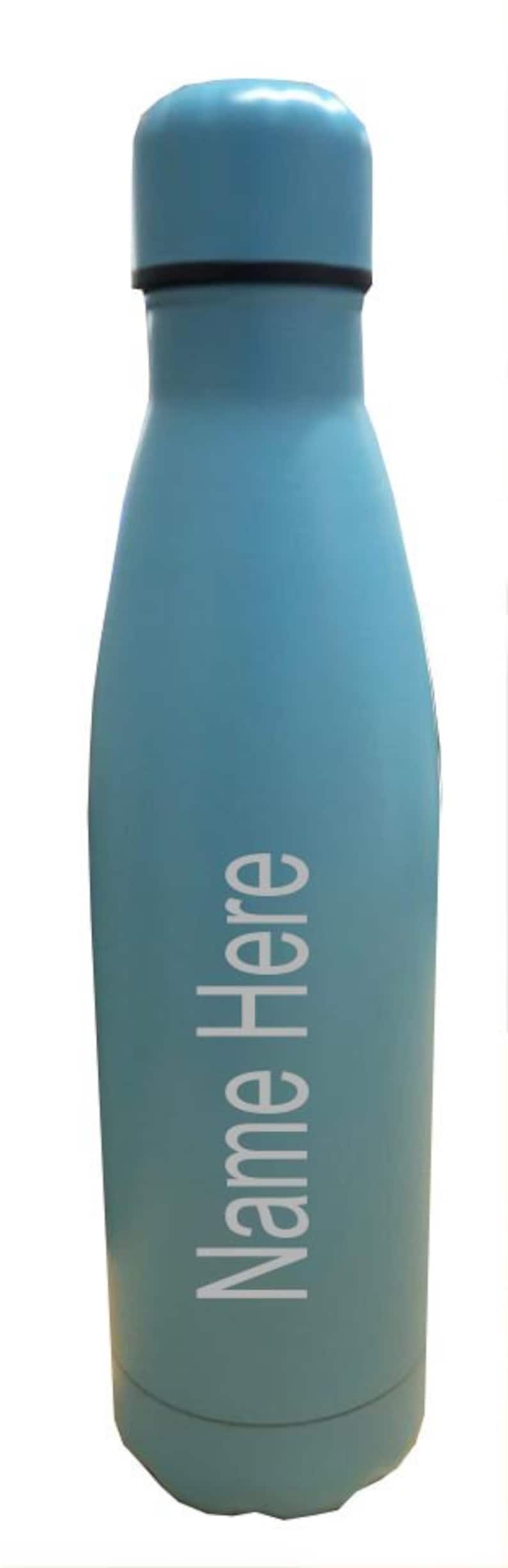Personalised Aqua Blue 500ml Thermos Water Bottle Like Chillys Etsy UK