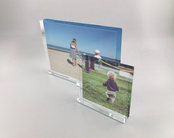 Personalised Printed Photo Glass Block With Your Image Perfect Gift For Birthday Wedding Retirement Fathers Day Christmas (UV PRINTED)