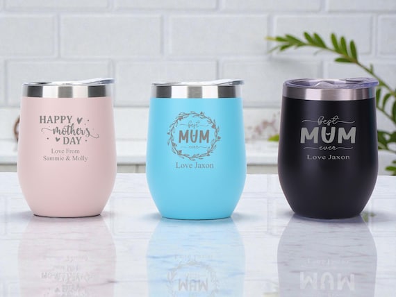 Personalised Engraved Mothers Day 12oz Insulated Travel Cup Hot