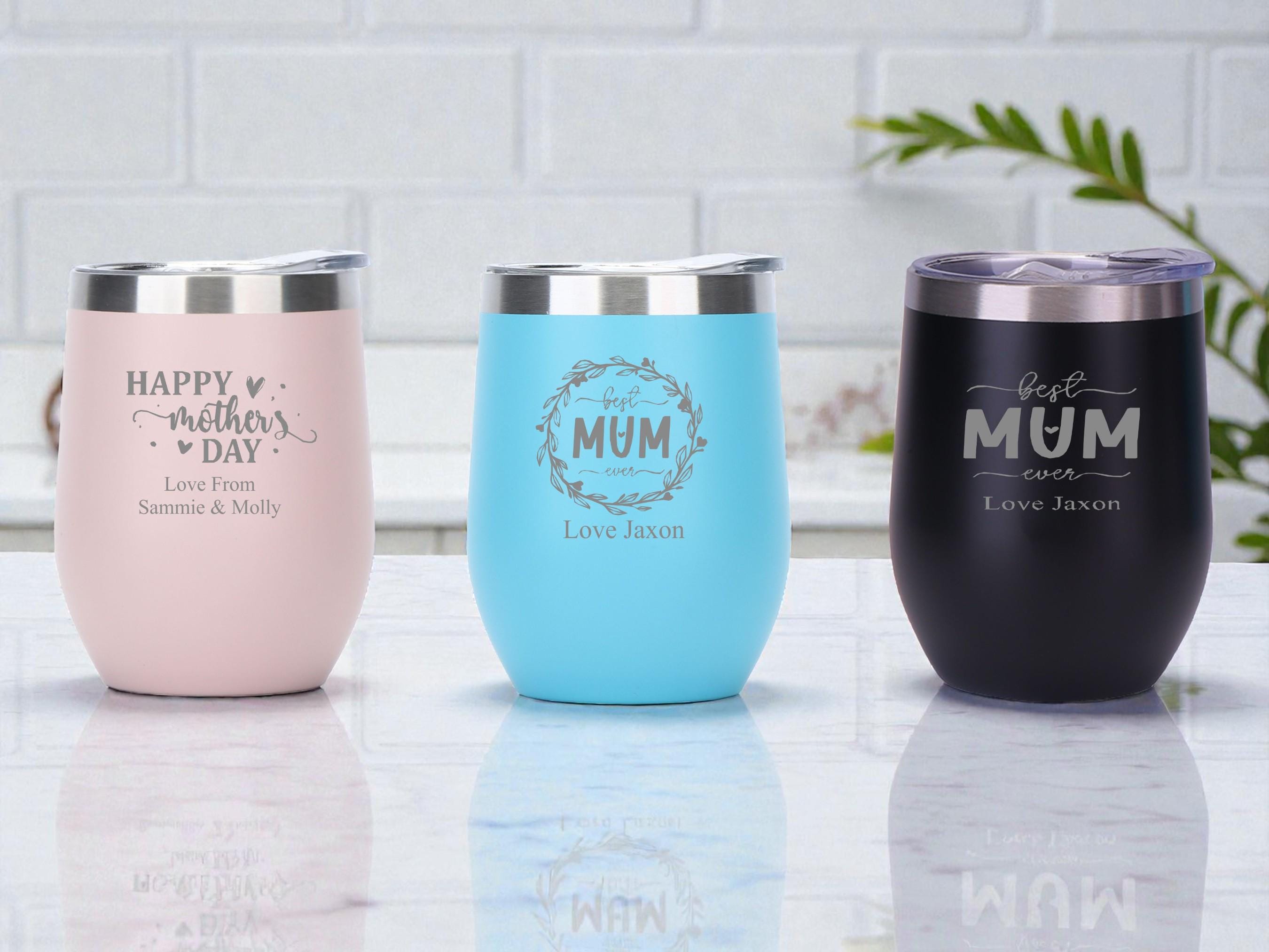Personalised Engraved Mothers Day 12oz Insulated Travel Cup Hot