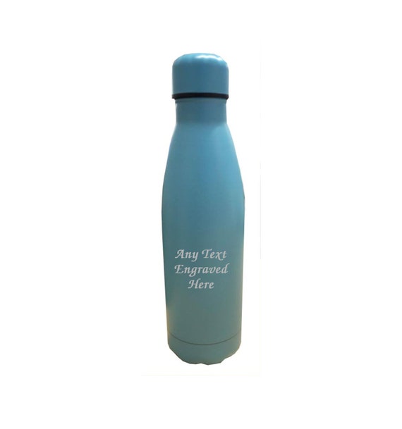 Personalised Aqua Blue 500ml Thermos Water Bottle Like Chillys Bottle 