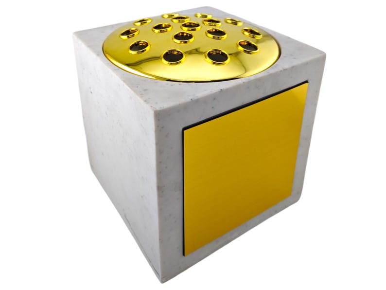 Personalised White or Black Engraved Memorial Rose Bowl Grave Marker