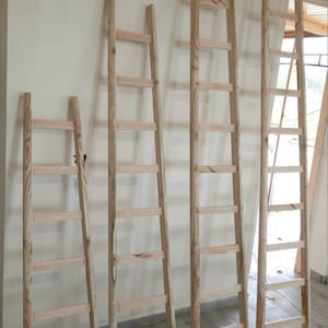 Handcrafted wooden ladder ladder