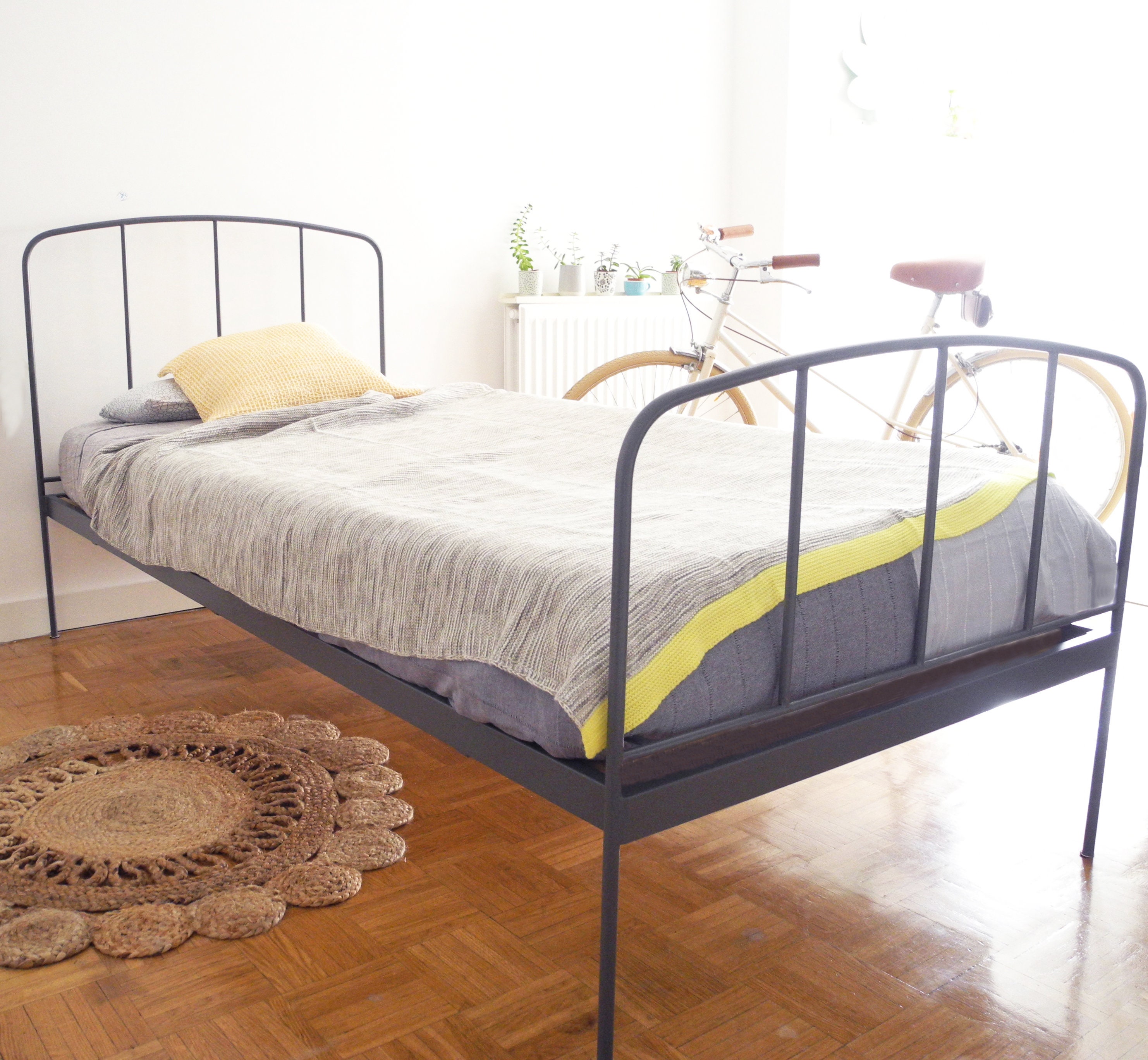 Handmade Bohemian Bed Iron Frame, Bohemian Bed Frame