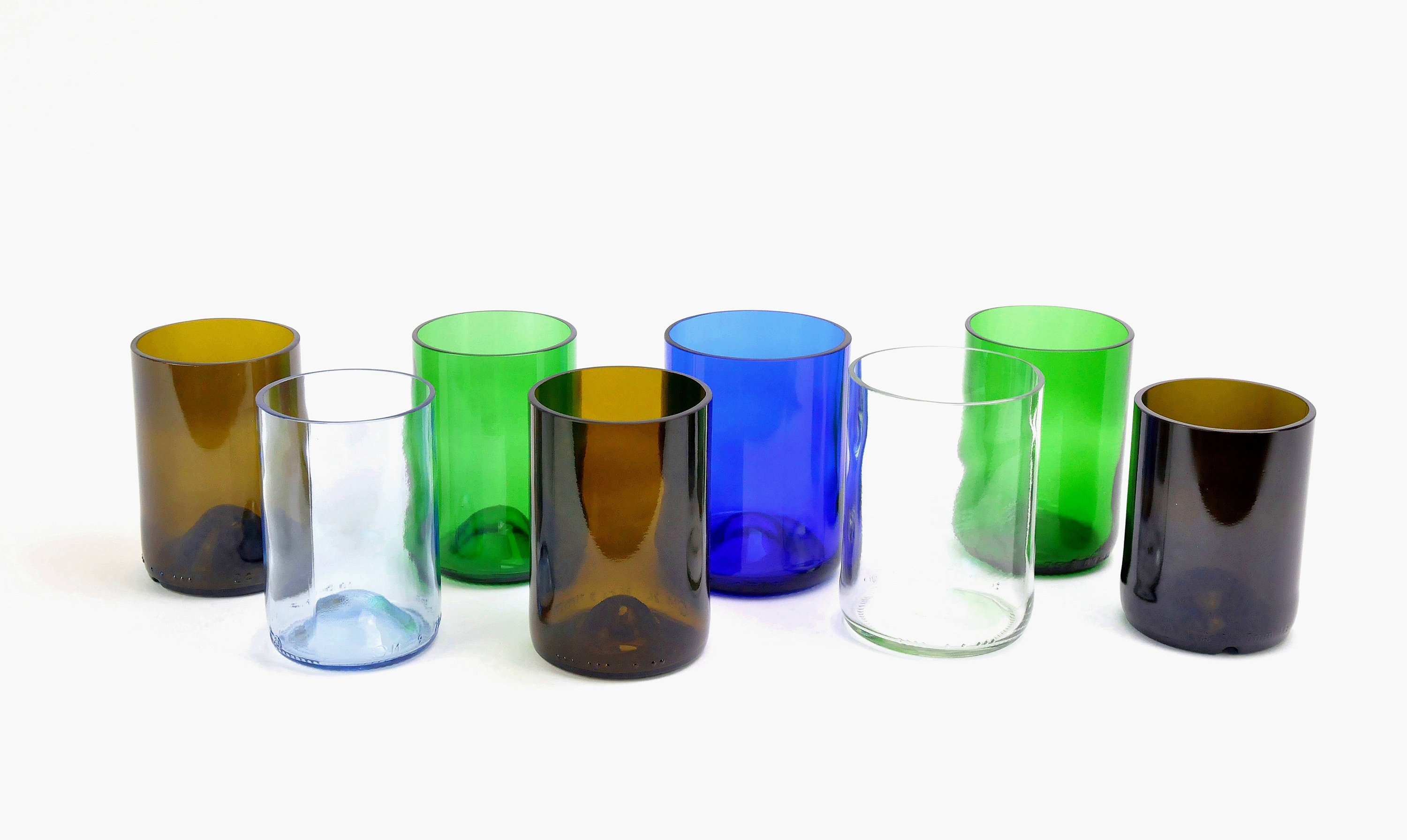 Handgemachte Upcycling Trinkgläser | recycelte Weinflaschen