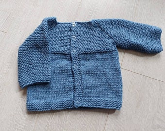 Jacket in denim blue to fit 9-12 months