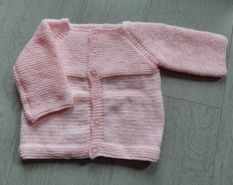 Jacket in light pink 9-12 months with front button fastening