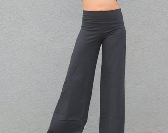 High Waisted Pants, Boho Clothing, Cotton Pants, Yoga Pants, Boho Pants, Ethnic Clothing, Loose Pants, Wide Leg Pants, Gray Pants, Hippie