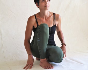 Women Leggings, Boho Leggings, Green Leggings, Yoga Pants, Festival Clothing, Unique Leggings, Hippie Leggings, Designer Leggings, Boho Chic