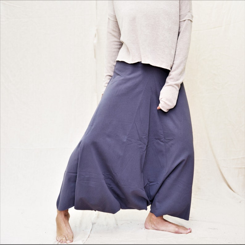Loose Pants, Gray Pants, Boho Fashion, Festival Clothing, Boho Harem Pants, Yoga Pants , Boho Skirt, Skirt Pants, Baggy Pants, Harem Pants, image 3