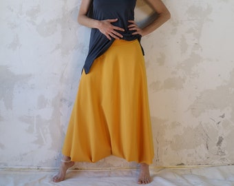 Yellow Harem Pants, Natural Clothing, Yellow Harem Pants, Loose Pants, Baggy Pants, Yoga Pants , Ethnic Clothing, Natural Cotton Pants, Yoga