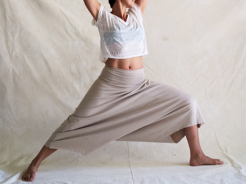 Loose Pants, Gray Pants, Boho Fashion, Festival Clothing, Boho Harem Pants, Yoga Pants , Boho Skirt, Skirt Pants, Baggy Pants, Harem Pants, Beige