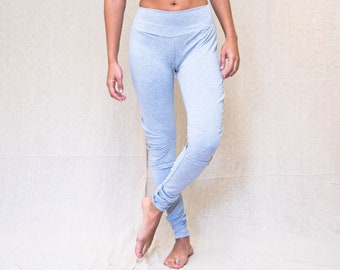 Light Grey Women yoga pants strechy lycra cotton comfortable pants for women designed seams pattern size S/M/L/XL available in four colors