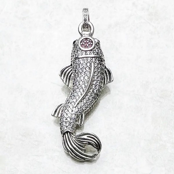 Anhänger Koi Fisch  | Charm | 925 Sterling Silber | Jewelry For Women