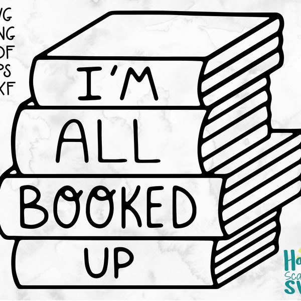 Book Stack Svg Quotes Etsy