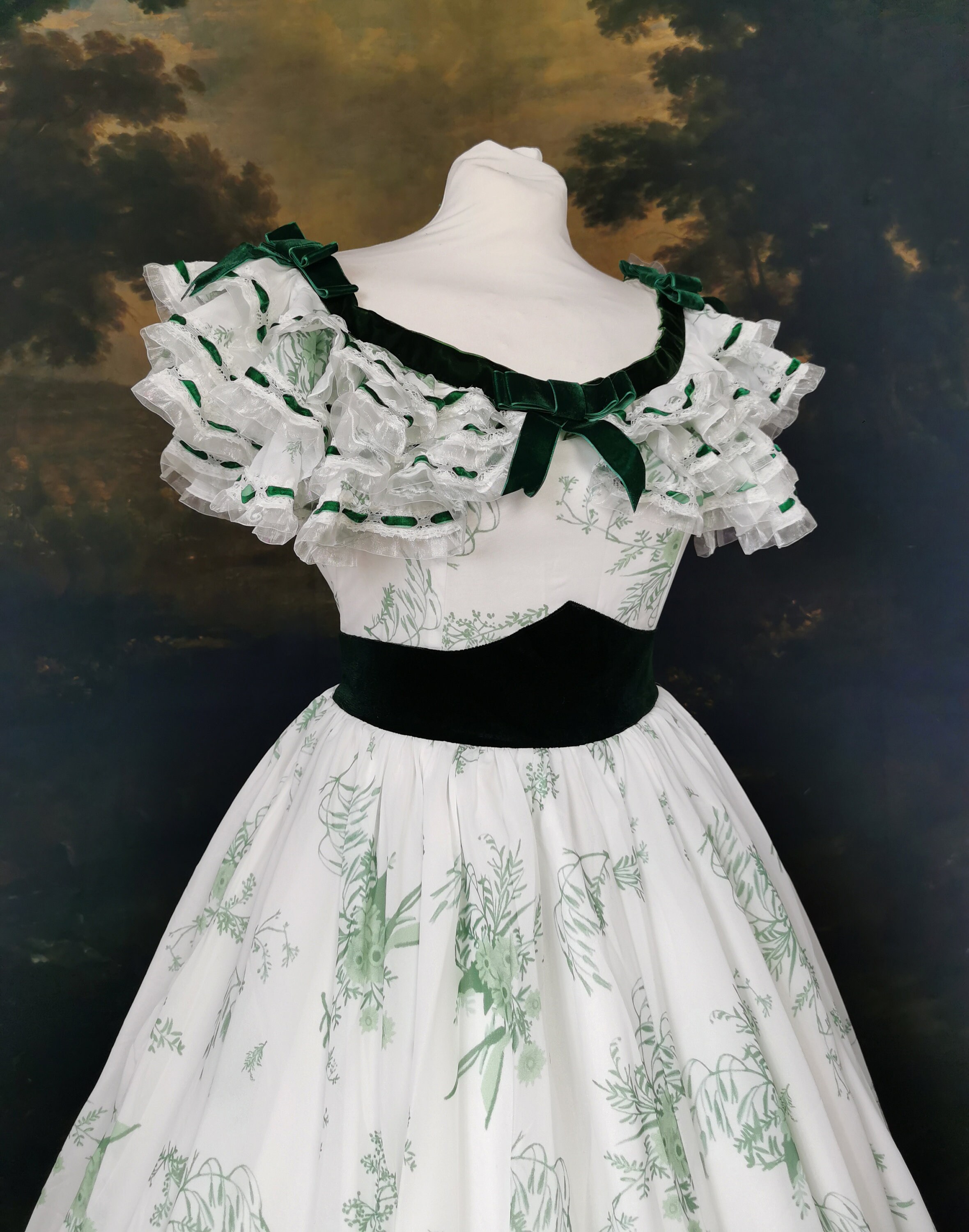 SCARLETT O'HARA Gone With The Wind Green Summer Dress Gown Etsy