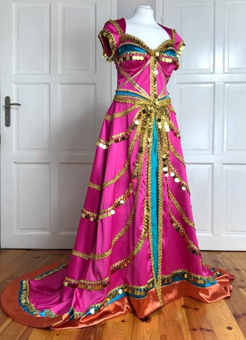 Movie Jasmine Aladdin 2019 Live Action Cosplay Costume Adult Etsy