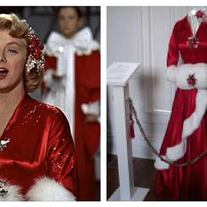 Rosemary Clooney White Christmas dress mrs Claus red white fur  Etsy