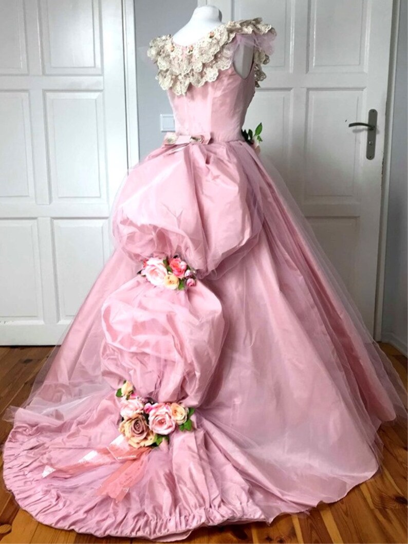 Phantom Of The Opera Pink Dress Christine Victorian Halloween Etsy