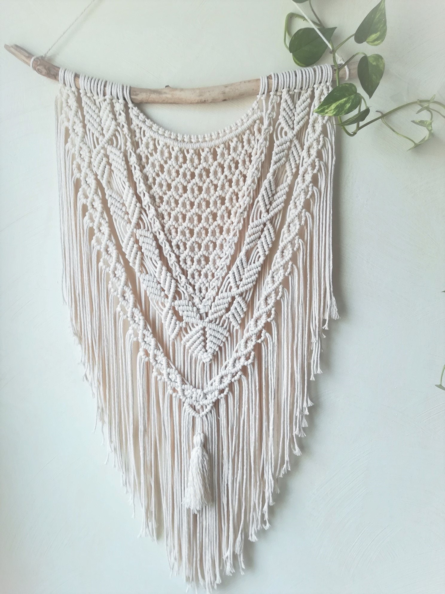 Tenture Murale Macramé, Suspension Murale, Décor Boho, Bohème