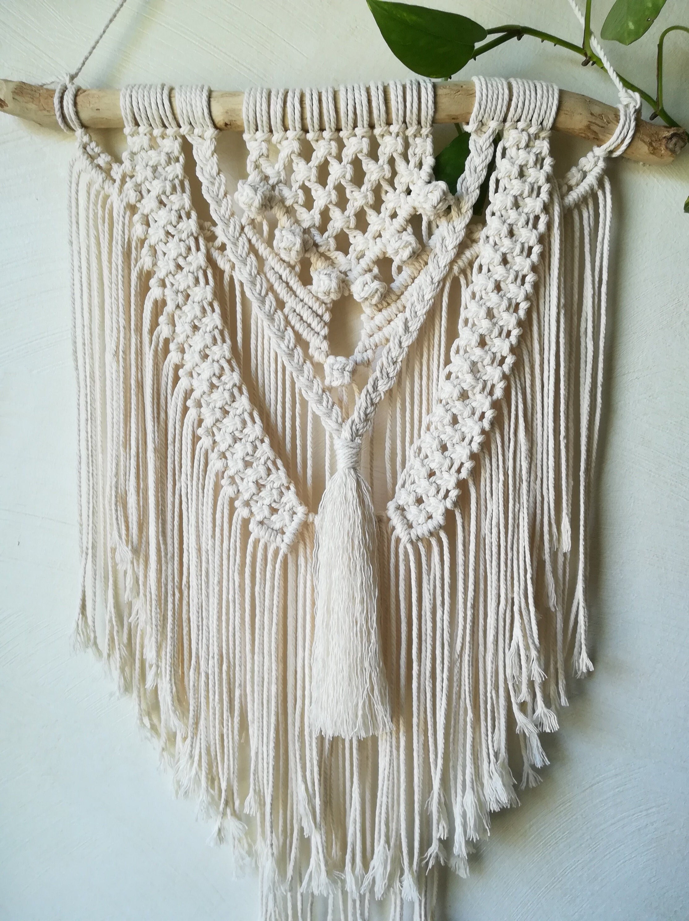 Tenture Murale en Macramé, Décor Boho, Bohème, Suspension Murale