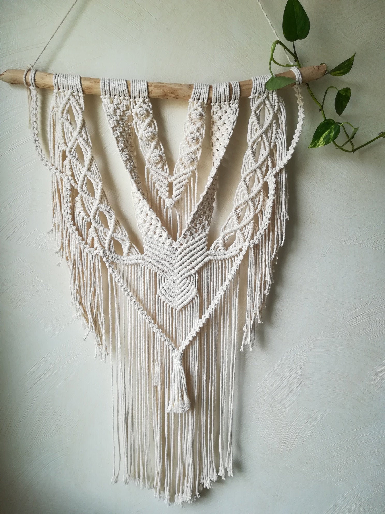 Macramé beige, Tenture