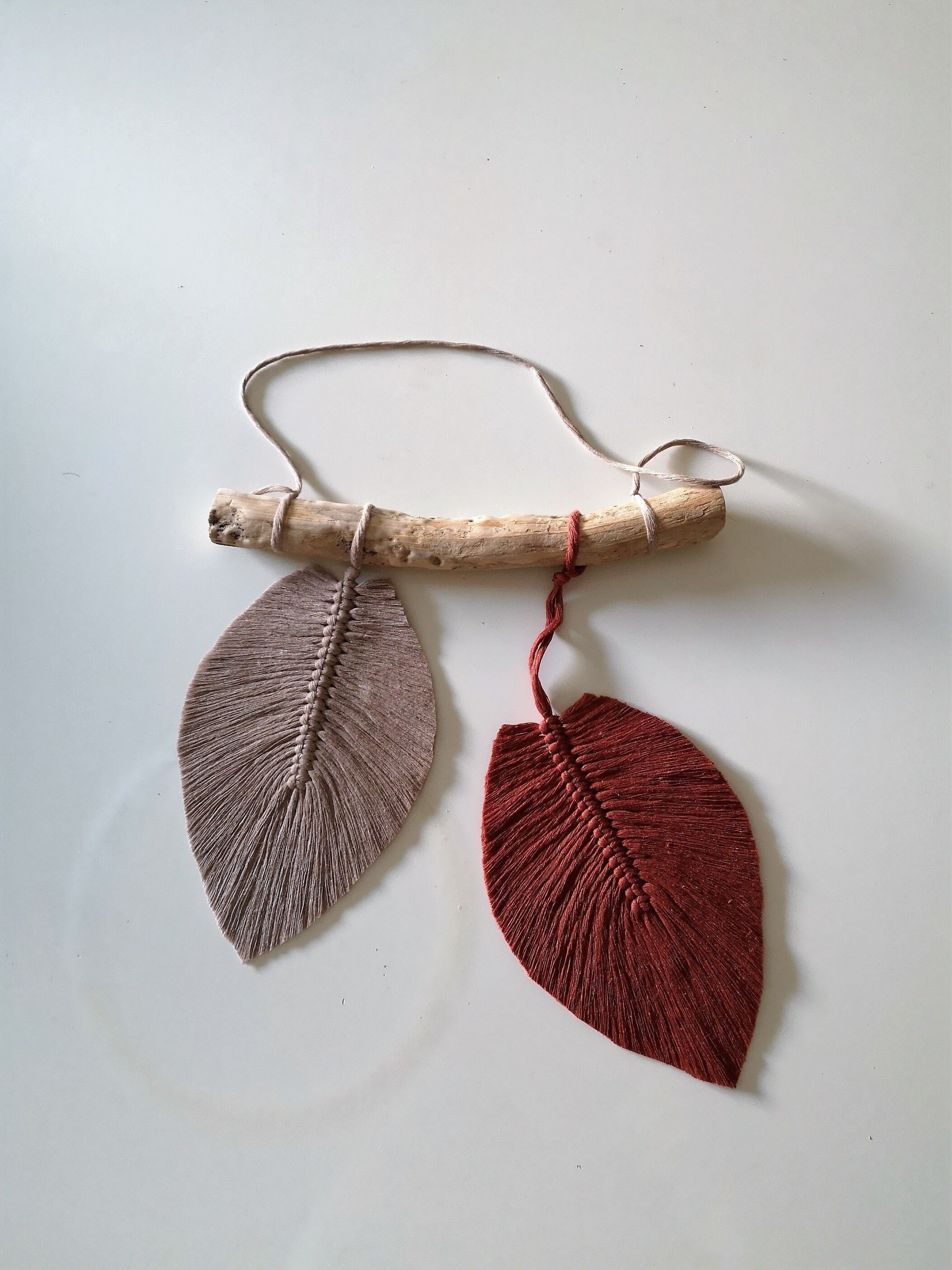 Plumes en Macramé, Boho, Bohème, Suspension Murale, Décoration Feathers