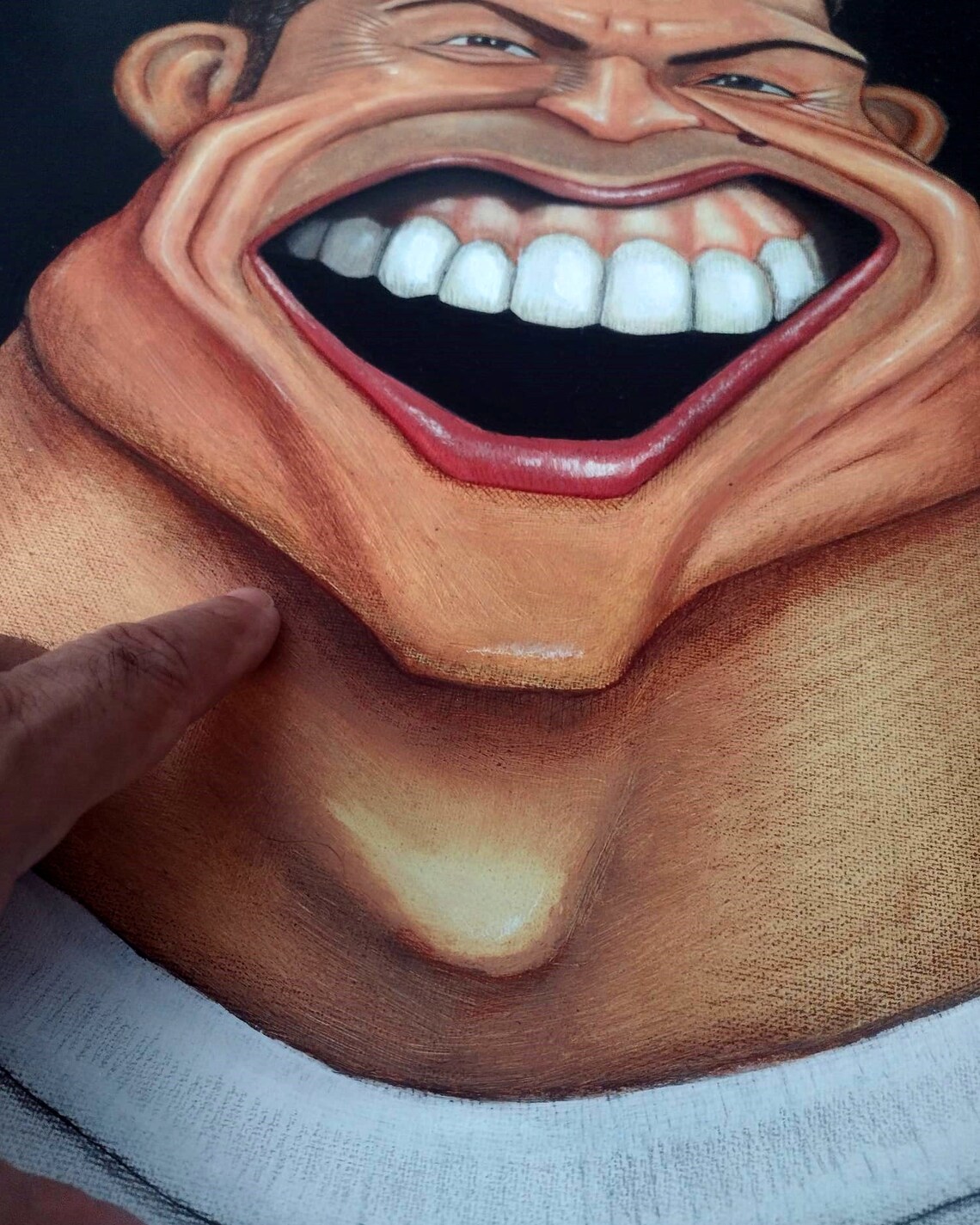 Original 1/1 and Funny CRISTIANO RONALDO CR7 Artwork Hand Drawn With