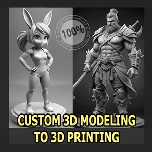 Benutzerdefiniertes 3D-Modell für den 3D-Druck, Charaktermodellierung für Spielassets, Miniaturen und Modelle für den 3D-Druck, Anime- und Cartoon-Modelle