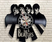 Christmas Wedding Anniversary Mothers Day Gift For Him Her Friends Beatles Yellow Submarine Vinyl Record Wall Clock Vintage LP Home Decor