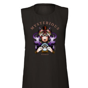 Mysterious Woman Premium Womens Tank Top