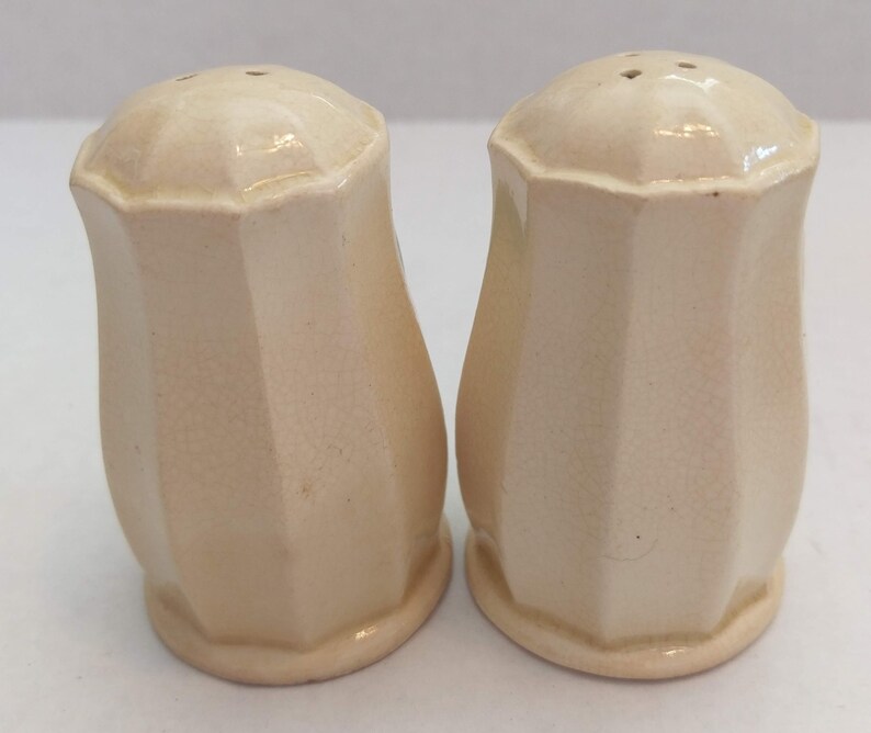 Vintage Collectible Ridged Ceramic 3-D Hand-painted Fruit Salt Pepper Shakers made in Japan