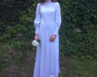 1960/70&#39;s Laura Ashley Style Wedding Dress
