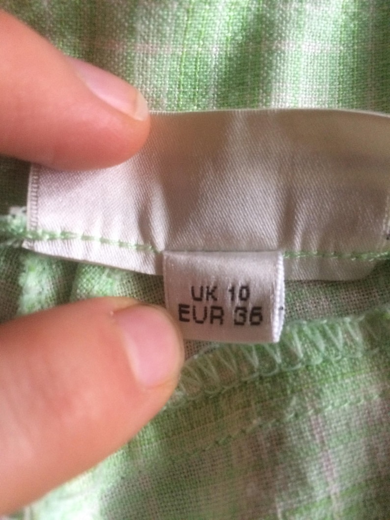 1990/'s Green and White Check Trousers
