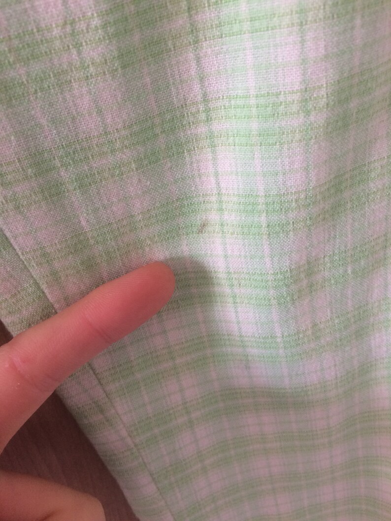 1990/'s Green and White Check Trousers