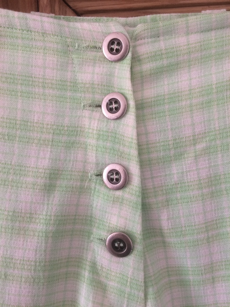 1990/'s Green and White Check Trousers