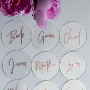 Acrylic Name Place Cards, Wedding place cards, Wedding Name Tags, Name Place Cards, Acrylic Tag, Name Place Card, Wedding Favor