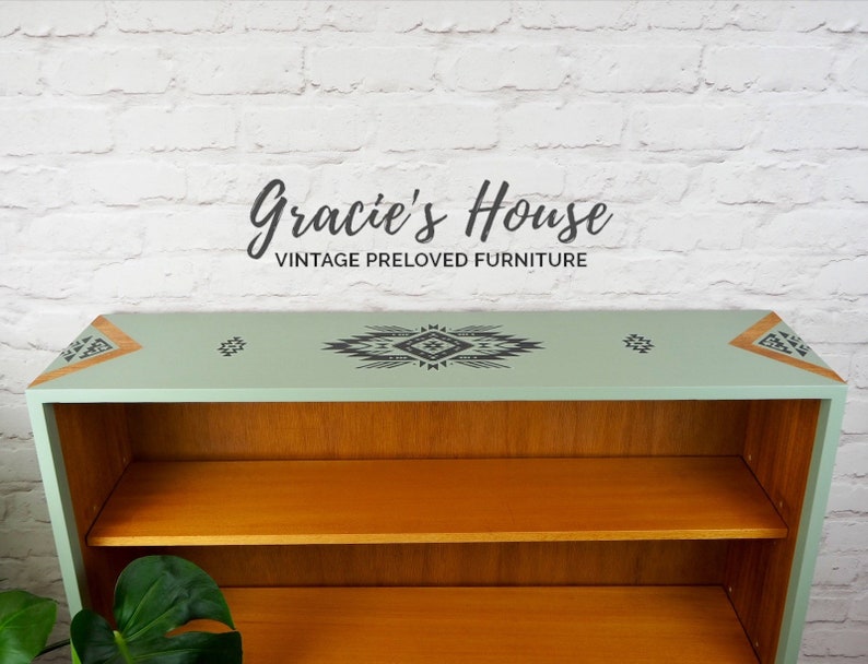 Teak Bookcase MCM Mid Century Retro Etsy