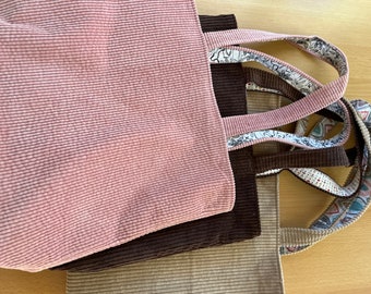 Sac cabas / tote bag doublé en velours