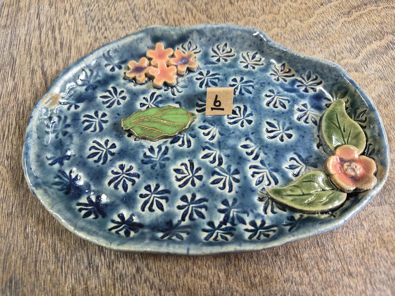 Ceramic Bee Bath | Garden Bird Bath | Handmade in Wales | V21Pottery Pattern 6